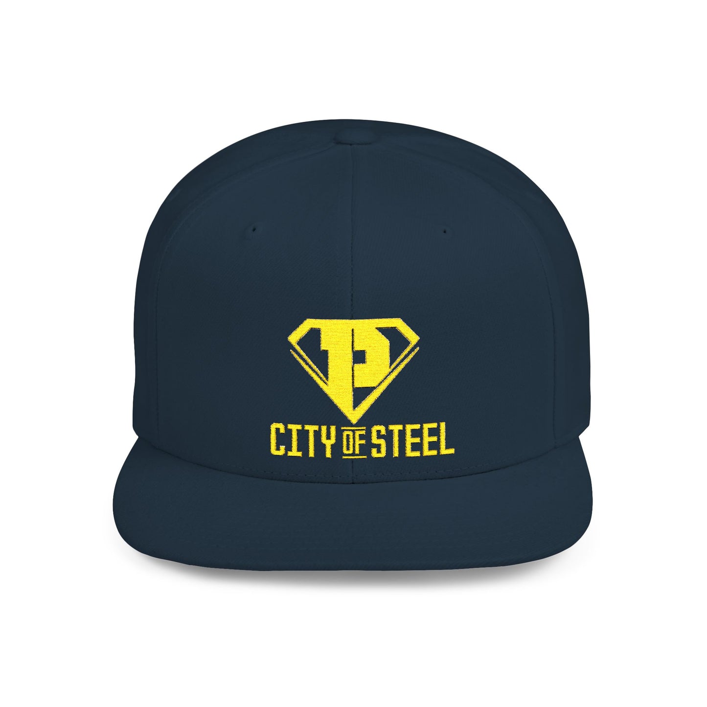 City Of Steel - Stylish Flat Bill Snapback Cap, Trendy Streetwear Hat for Men and Women, Cool Gift for Birthdays, Festivals, and Sports