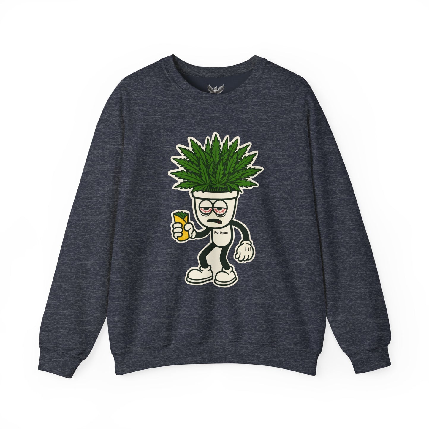 Pot Head - Unisex Crewneck Sweatshirt - Comfortable Stylish Apparel for Everyday Wear