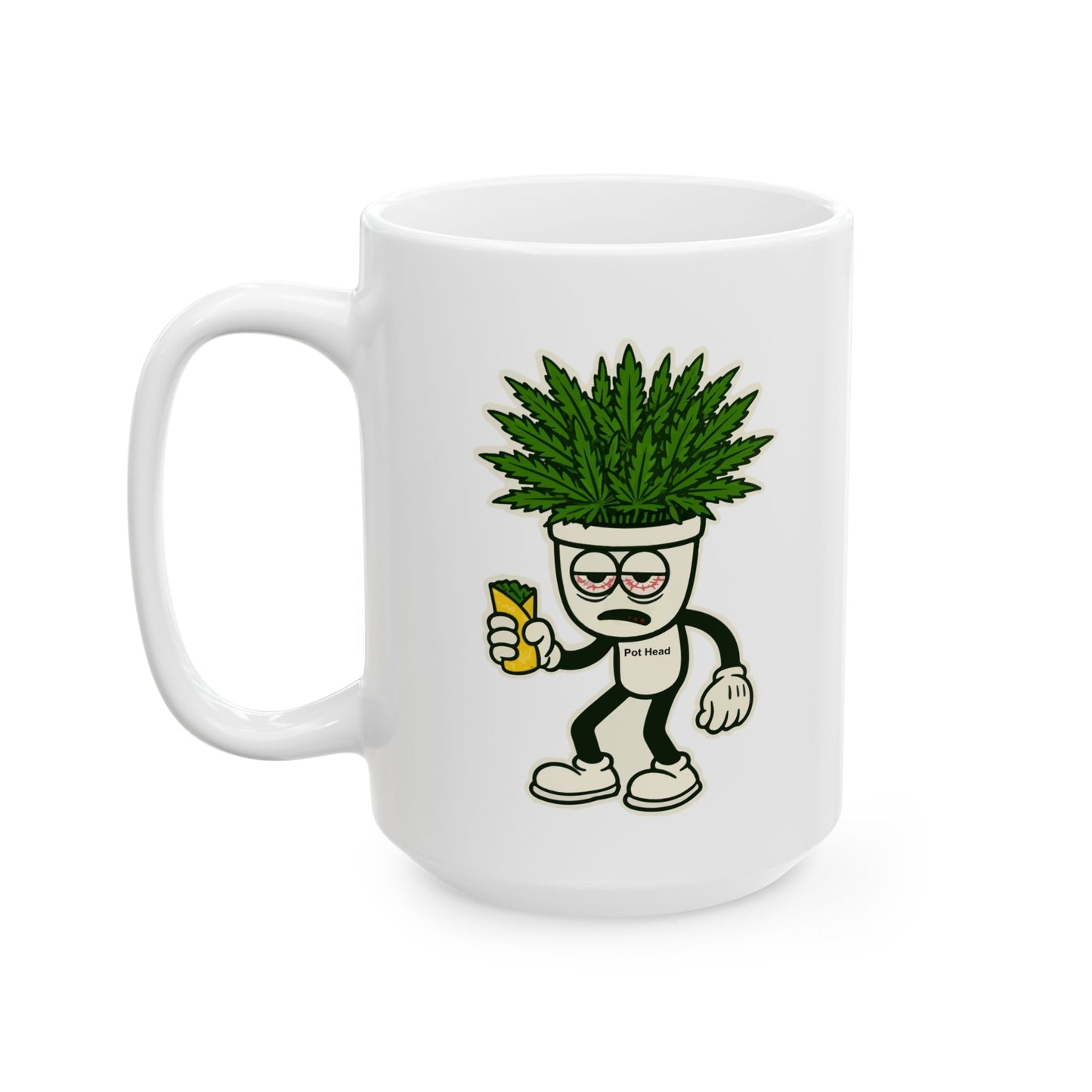 Pot Head - Funny Ceramic Mug - 11oz & 15oz Ceramic Coffee Cup