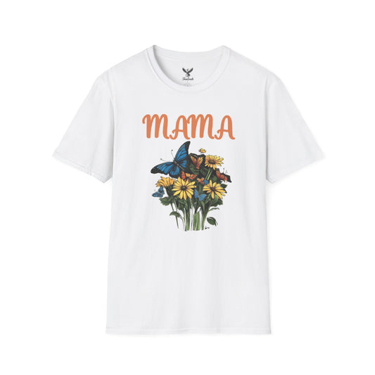 Mama - Flower Bouquet - Unisex Softstyle T-Shirt Graphic