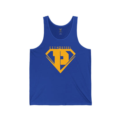 City of Steel - Unisex Jersey Tank - Bold Graphic Tee for Everyday Wear