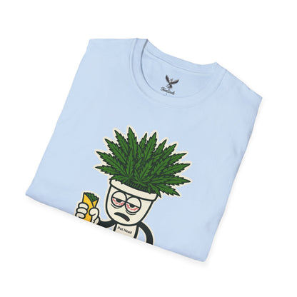Pot Head - Funny Cannabis Plant T-Shirt - Unisex Softstyle Tee