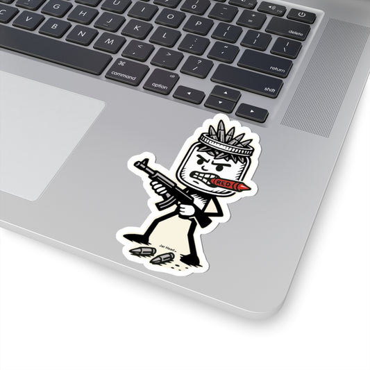 Jar Head Kiss-Cut Stickers - Bold Urban Design for Laptops, Water Bottles, Cars etc.