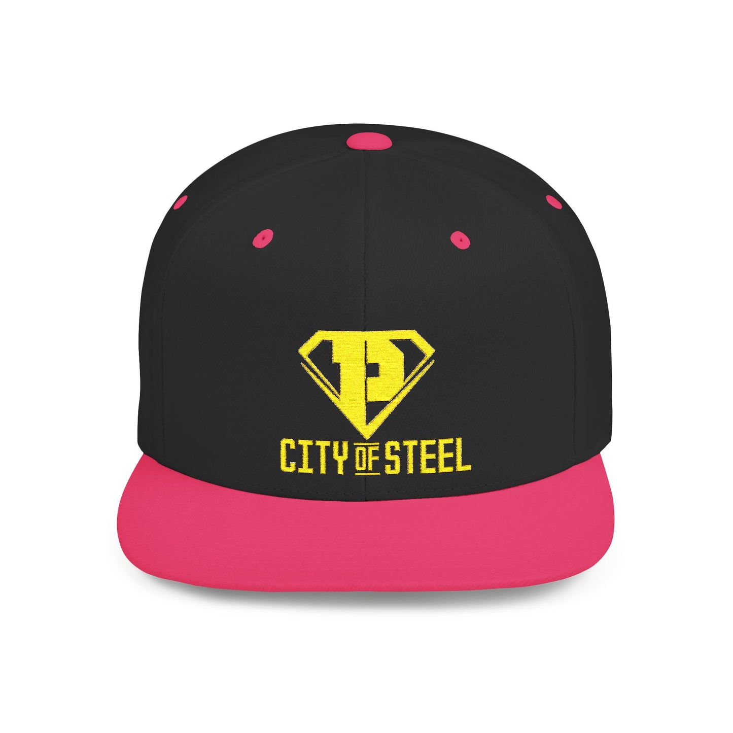 City Of Steel - Stylish Flat Bill Snapback Cap, Trendy Streetwear Hat for Men and Women, Cool Gift for Birthdays, Festivals, and Sports