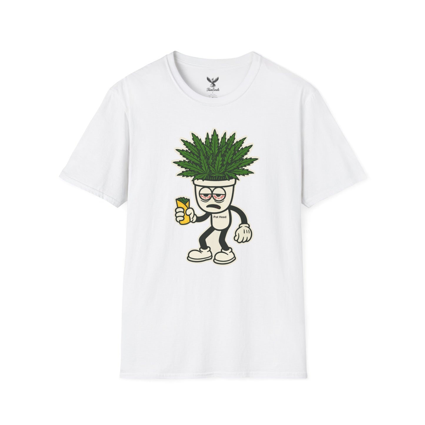 Pot Head - Funny Cannabis Plant T-Shirt - Unisex Softstyle Tee