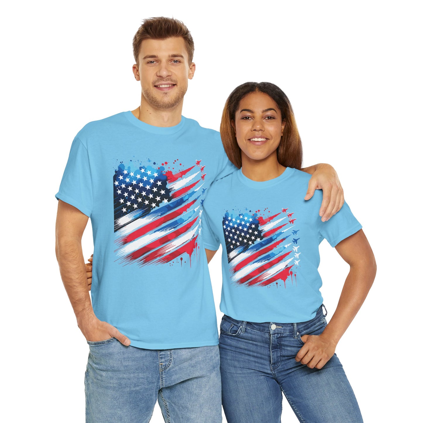 American Flag Jet Flyover Tee - Direct to Garment