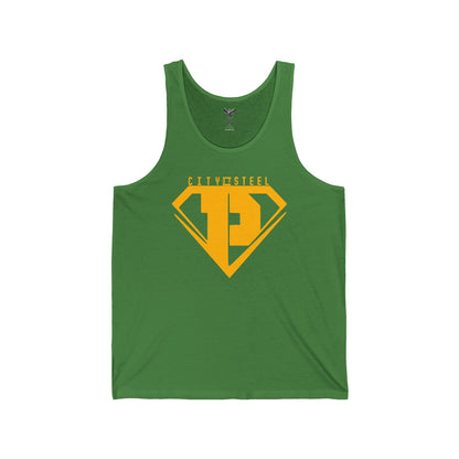 City of Steel - Unisex Jersey Tank - Bold Graphic Tee for Everyday Wear