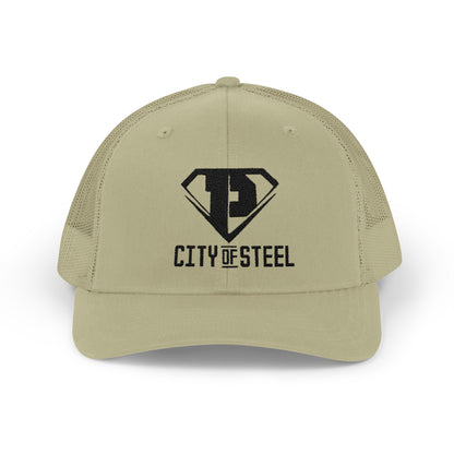 City of Steel Snapback Trucker Cap - Trendy Baseball Hat for Sports, Casual Wear, Gifts, Outdoor Events, Men and Women