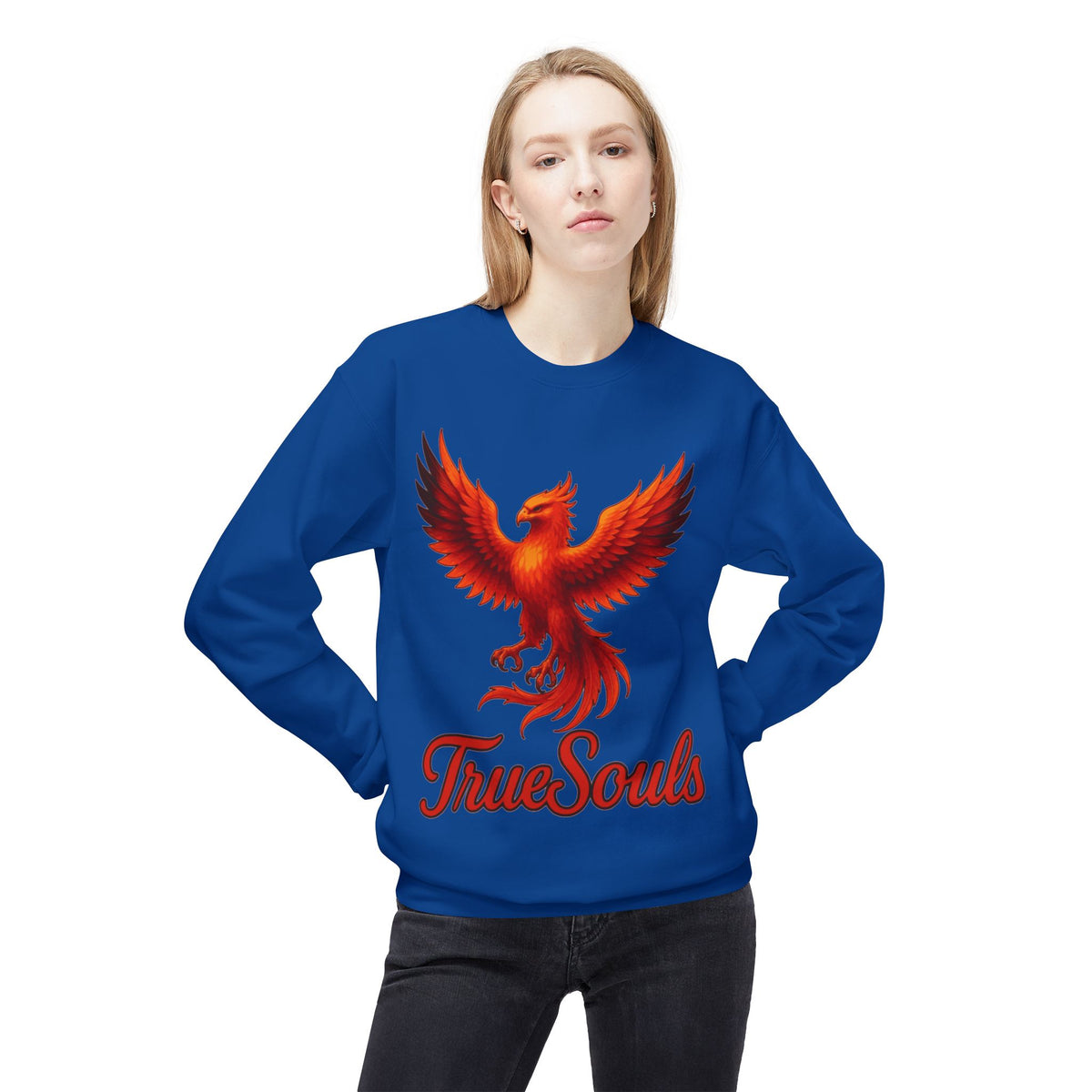 TrueSouls Red Phoenix Crewneck Sweatshirt
