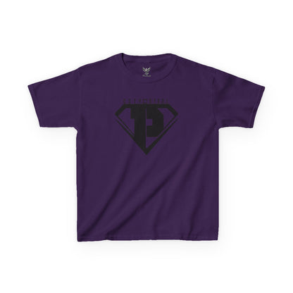 Kids Unisex City of Steel Black Out Heavy Cotton Tee