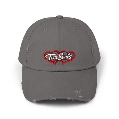 True Souls Double Heart Distressed Hat