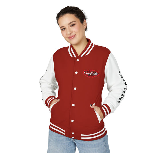 TrueSouls Double Heart Letterman Jacket