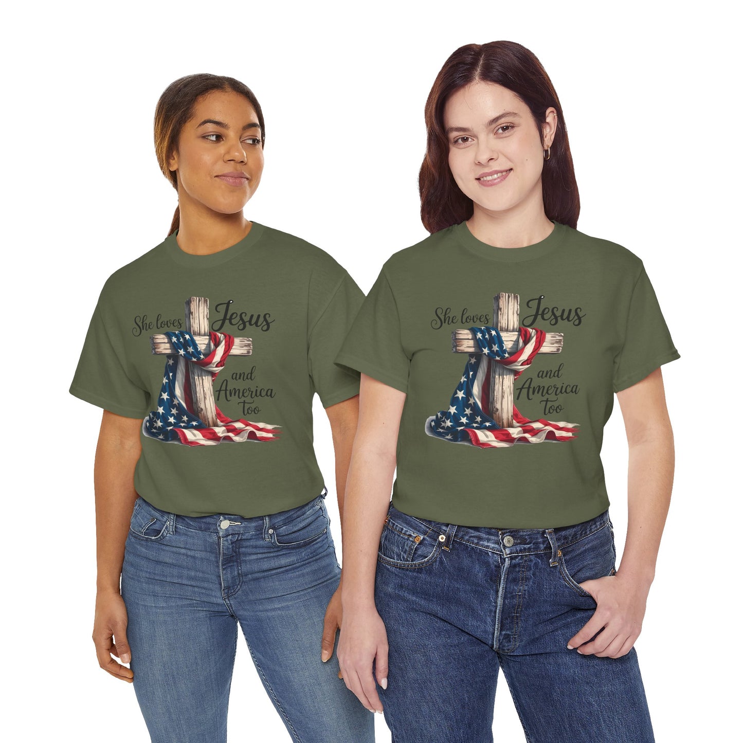 She Loves Jesus and America Too - Direct to Garment