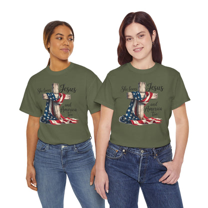She Loves Jesus and America Too - Direct to Garment