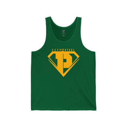 City of Steel - Unisex Jersey Tank - Bold Graphic Tee for Everyday Wear
