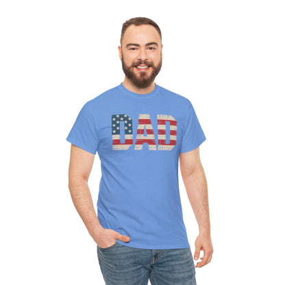 Patriotic Dad Tee - Unisex Heavy Cotton Shirt, Perfect for Father’s Day, Celebrations, Gifts, Casual Wear, BBQs
