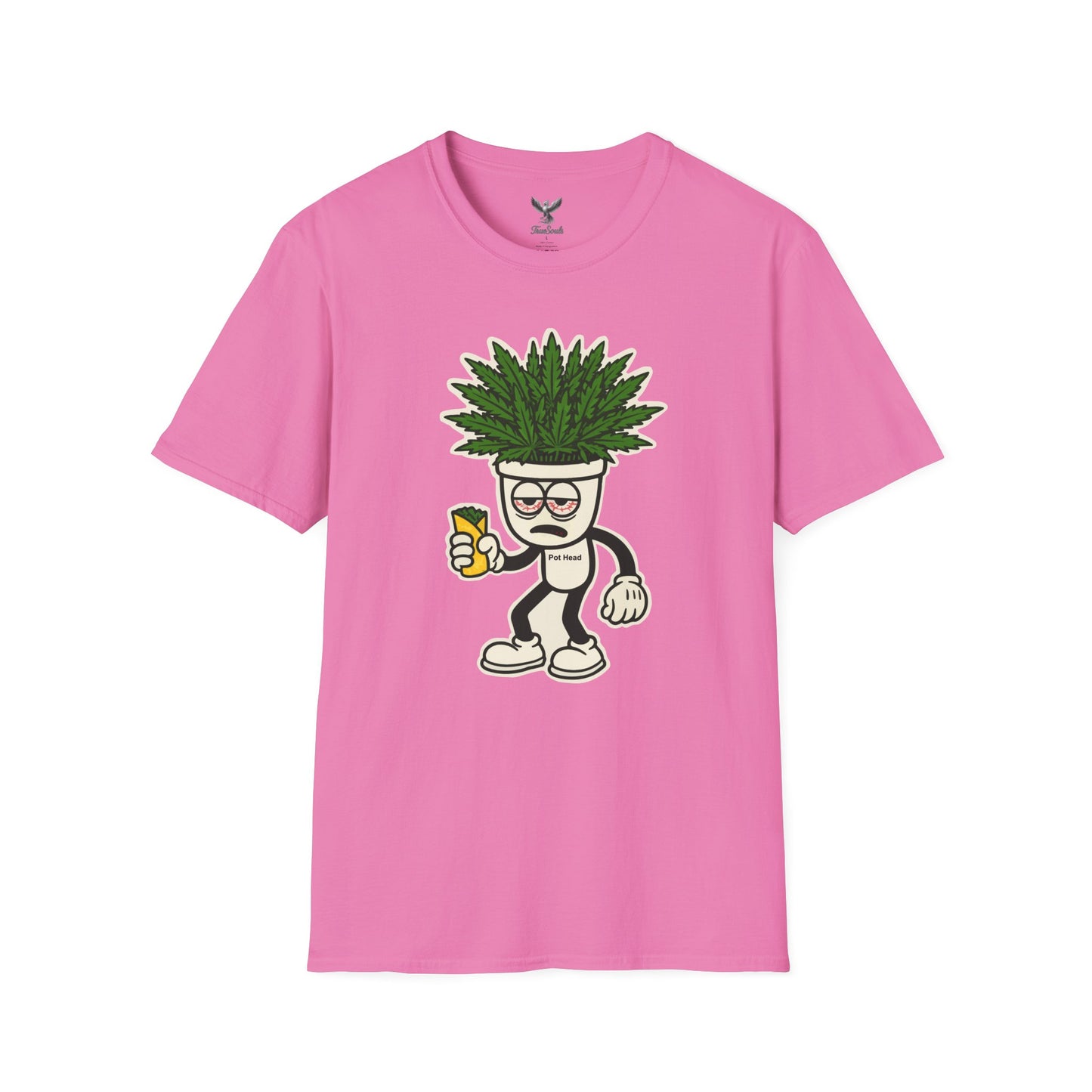 Pot Head - Funny Cannabis Plant T-Shirt - Unisex Softstyle Tee