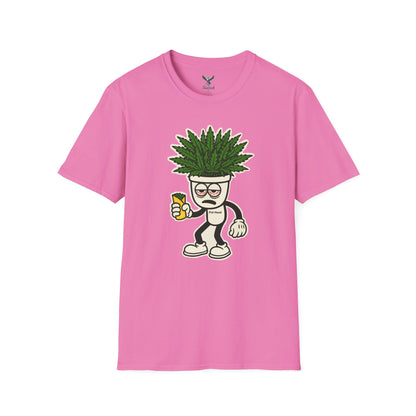 Pot Head - Funny Cannabis Plant T-Shirt - Unisex Softstyle Tee