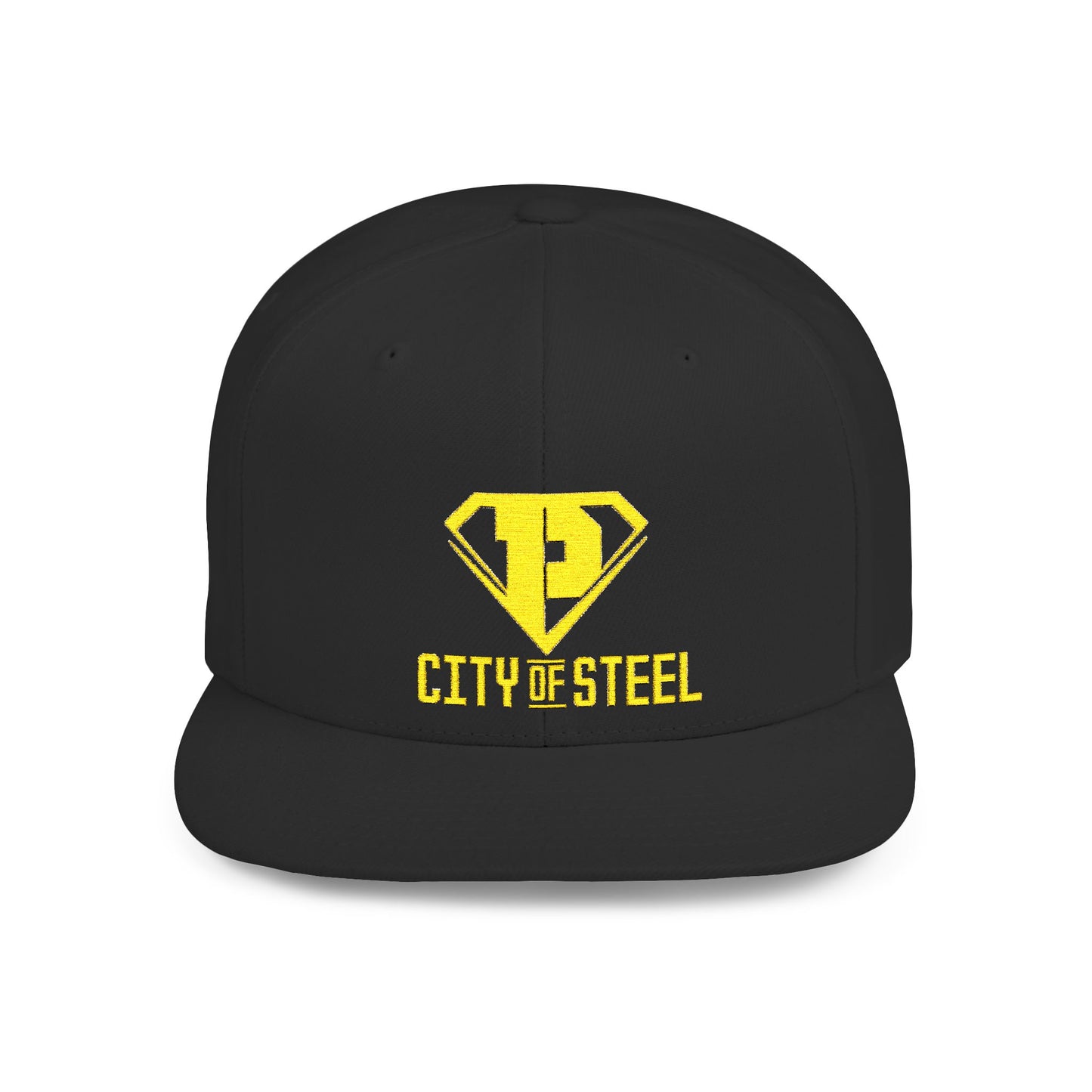 City Of Steel - Stylish Flat Bill Snapback Cap, Trendy Streetwear Hat for Men and Women, Cool Gift for Birthdays, Festivals, and Sports
