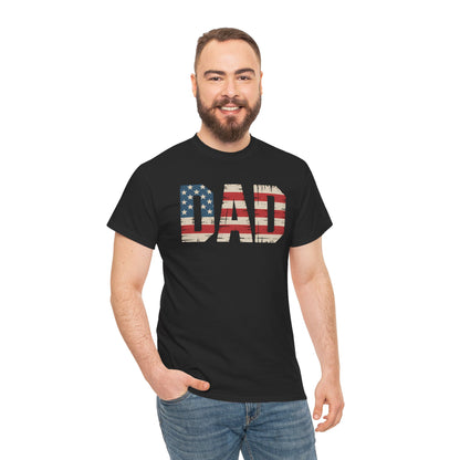 Patriotic Dad Tee - Unisex Heavy Cotton Shirt, Perfect for Father’s Day, Celebrations, Gifts, Casual Wear, BBQs