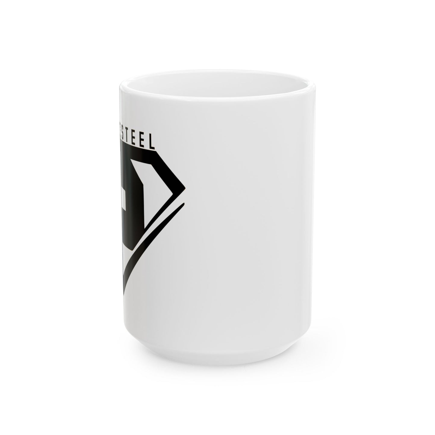 City of Steel Black Out Mug - 11oz & 15oz Ceramic Coffee Cup