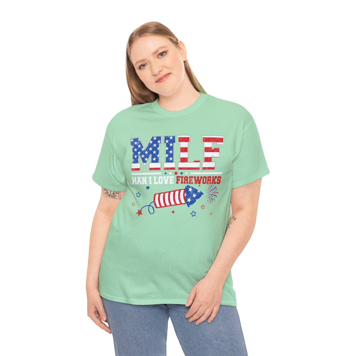 Patriotic MILF Fireworks Tee - Direct to Garment