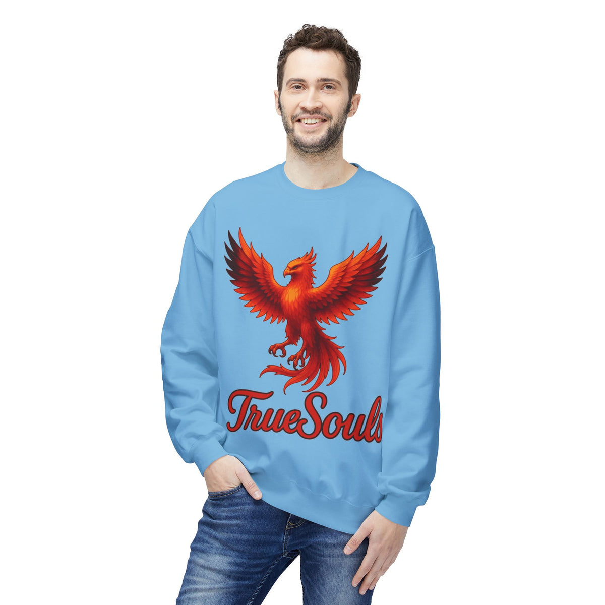 TrueSouls Red Phoenix Crewneck Sweatshirt