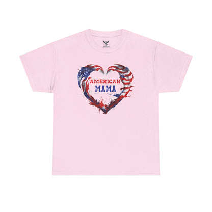 American Mama Heart Tee | Patriotic Shirt for Moms