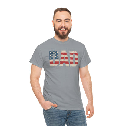 Patriotic Dad Tee - Unisex Heavy Cotton Shirt, Perfect for Father’s Day, Celebrations, Gifts, Casual Wear, BBQs