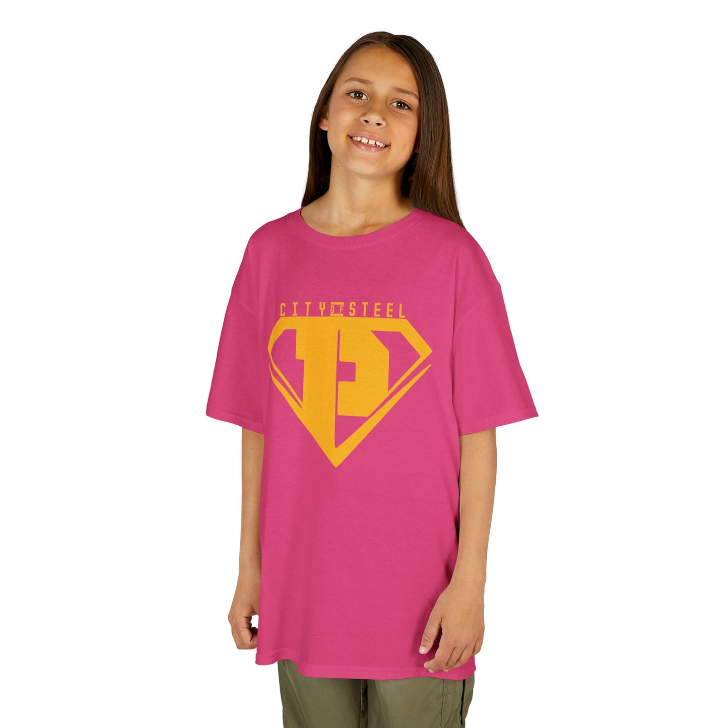 Kids Unisex City of Steel Heavy Cotton Tee