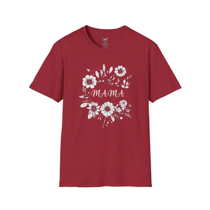 Mama- Flowers - Unisex Softstyle T-Shirt Graphic