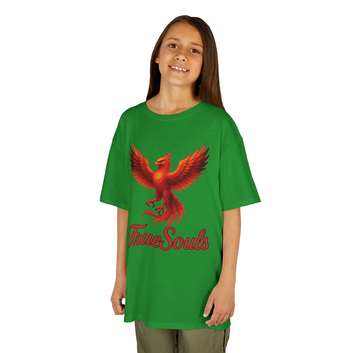TrueSouls Colored Phoenix Graphic Youth T‑Shirt