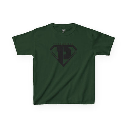 Kids Unisex City of Steel Black Out Heavy Cotton Tee
