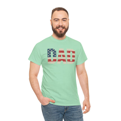 Patriotic Dad Tee - Unisex Heavy Cotton Shirt, Perfect for Father’s Day, Celebrations, Gifts, Casual Wear, BBQs