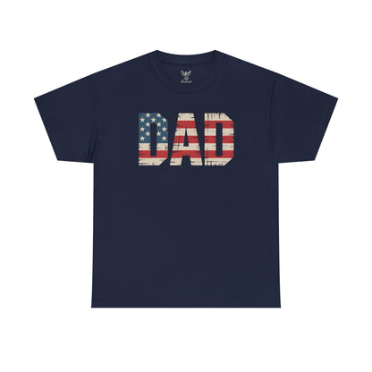 Patriotic Dad Tee - Unisex Heavy Cotton Shirt, Perfect for Father’s Day, Celebrations, Gifts, Casual Wear, BBQs