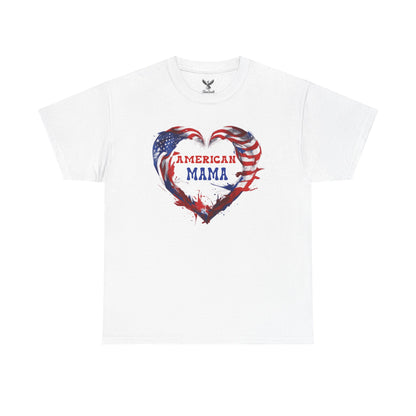 American Mama Heart Tee | Patriotic Shirt for Moms