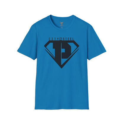 City of Steel Black Out - Graphic Unisex Softstyle T-Shirt - Casual Comfort Wear