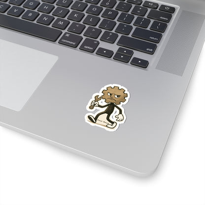 Gear Head Kiss-Cut Stickers - Bold Urban Design for Laptops, Water Bottles, Cars etc.