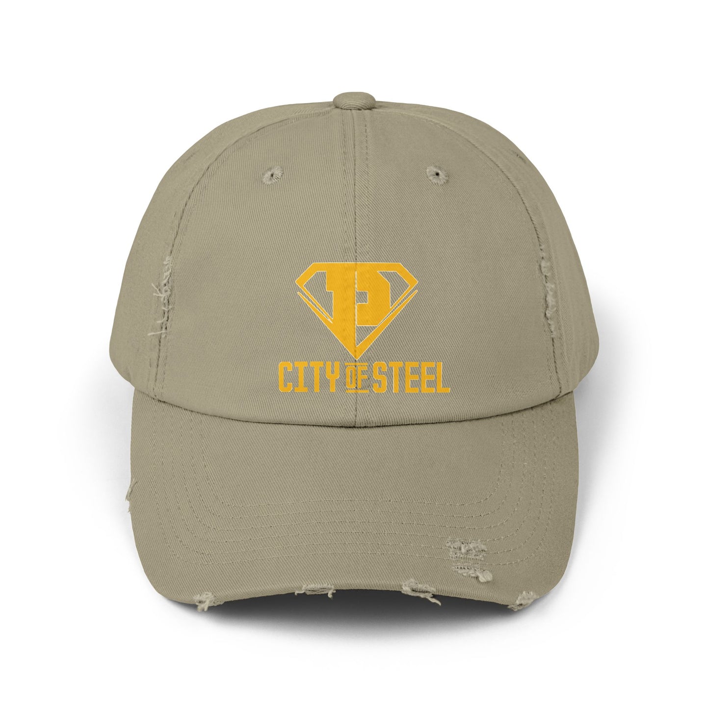 City Of Steel Unisex Distressed Cap, Casual Wear, Gift for Him/Her, Summer Style, Outdoor Activities
