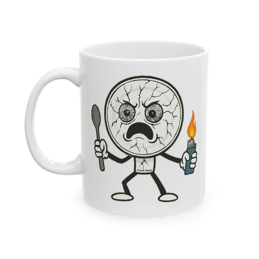 Crack Head - Funny Ceramic Mug - 11oz & 15oz Ceramic Coffee Cup
