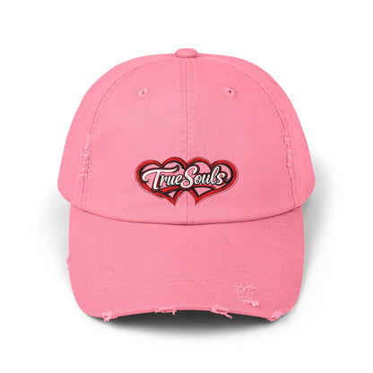 True Souls Double Heart Distressed Hat