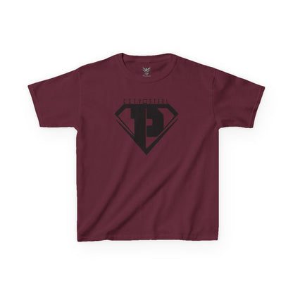 Kids Unisex City of Steel Black Out Heavy Cotton Tee