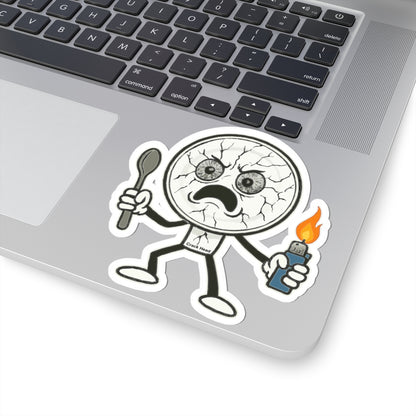 Crack Head Kiss-Cut Stickers - Bold Urban Design for Laptops, Water Bottles, Cars etc.
