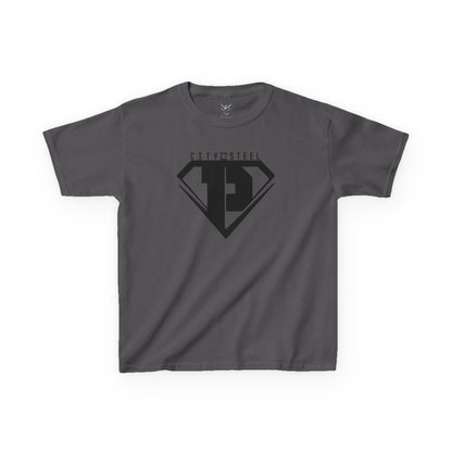 Kids Unisex City of Steel Black Out Heavy Cotton Tee