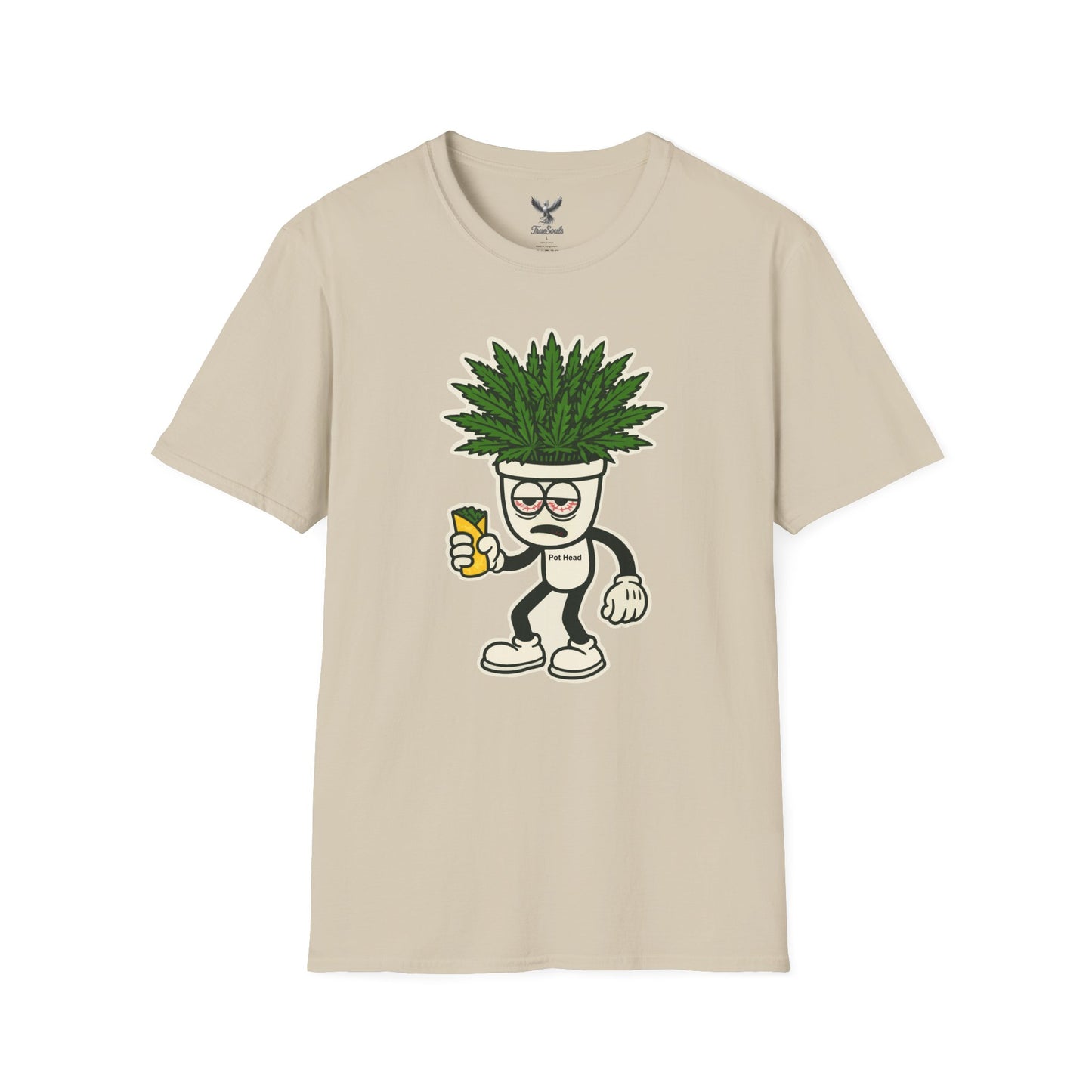 Pot Head - Funny Cannabis Plant T-Shirt - Unisex Softstyle Tee
