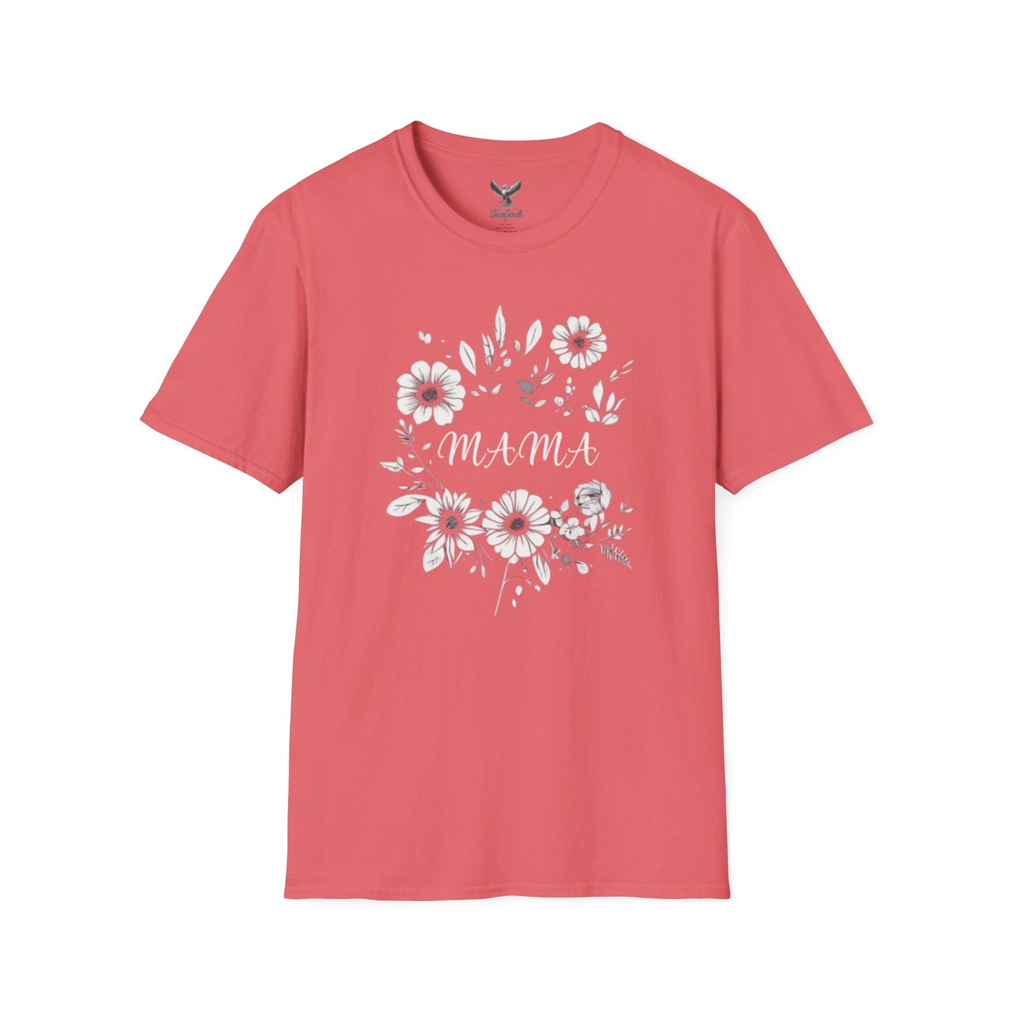 Mama- Flowers - Unisex Softstyle T-Shirt Graphic