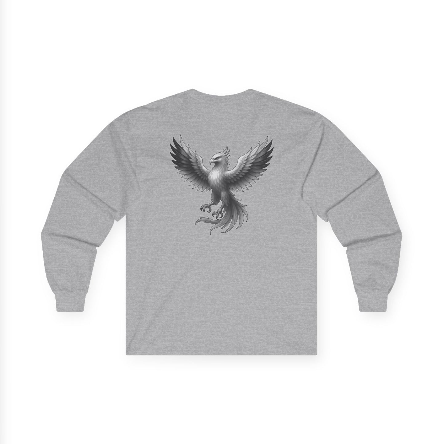 True Souls Black & White Phoenix on Back Long Sleeve Tee
