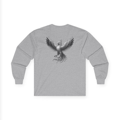 True Souls Black & White Phoenix on Back Long Sleeve Tee