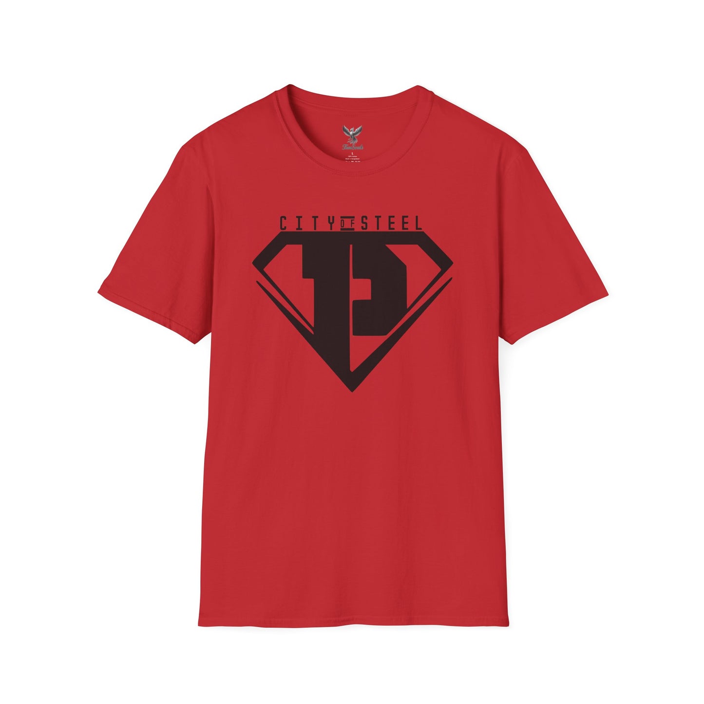 City of Steel Black Out - Graphic Unisex Softstyle T-Shirt - Casual Comfort Wear