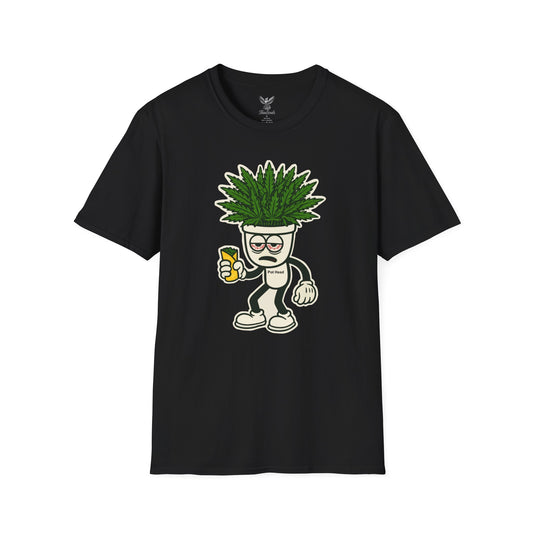 Pot Head - Funny Cannabis Plant T-Shirt - Unisex Softstyle Tee
